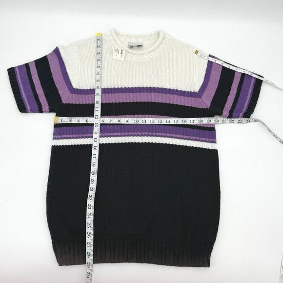 Fashion Bug NWT VTG Y2K Short Sleeve Chunky Knit Tunic Sweater Women Size 14-16 - Picture 6 of 6